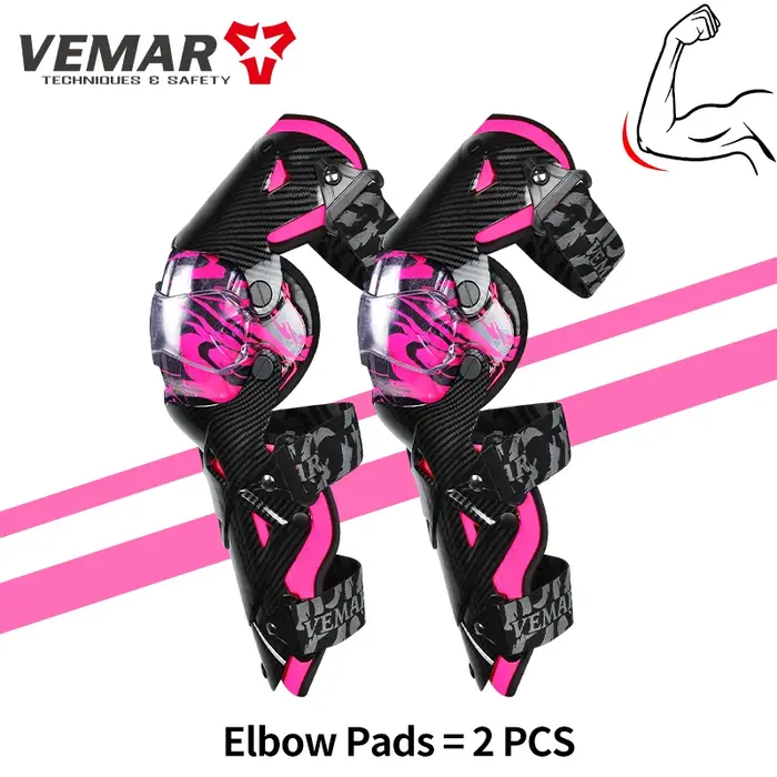 VEMAR E-18H protecteurs de coude de Motocross équipement de moto pour hommes et femmes coque rigide et coussinets absorbant les chocs