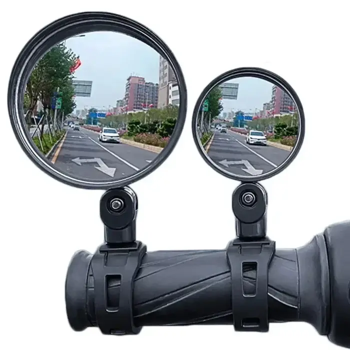 Rétroviseur de vélo, miroir convexe rotatif à 360 degrés réglable pour guidons de VTT