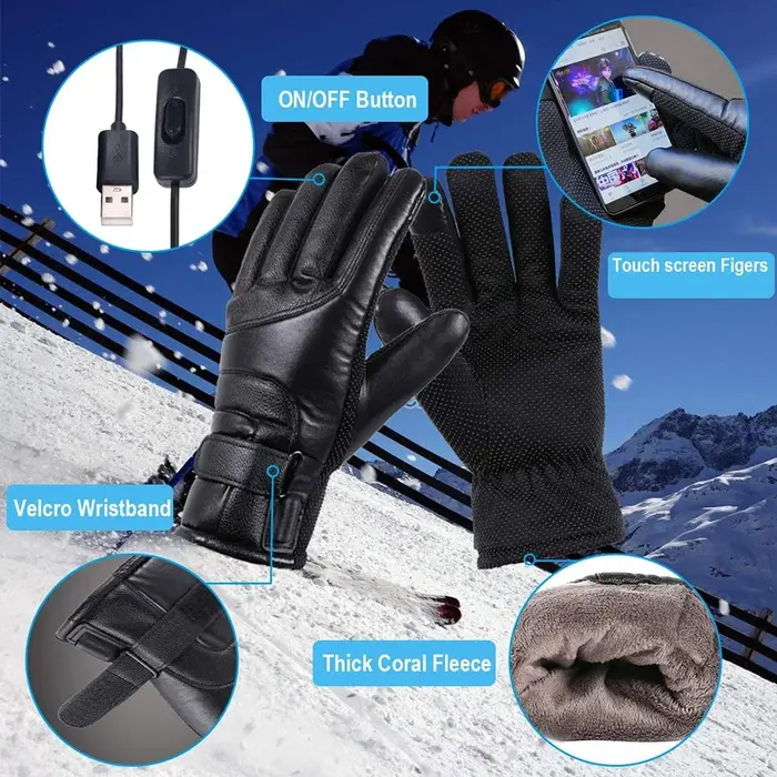 Gants de cyclisme thermiques imperméables
