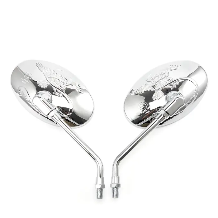 Rétroviseur universel pour moto et motocyclette électrique coque ABS Vert armée avec miroirs en verre pour Yamaha XT 600 Virago Vmax