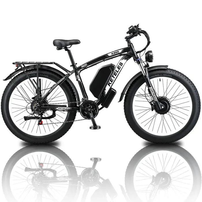 EllTELES-Vélo Électrique Hybride à Moteur K800 de 2000W pour Adulte, Bicyclette de Montagne de Neige