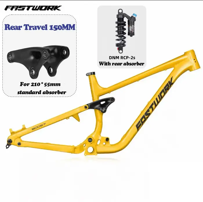 Cadre ENDURO cadre de Suspension complète en aluminium queue souple 27.5 29 Boost 12X148mm 4 maillons vtt amortisseur arrière descente AM Enduro cadres