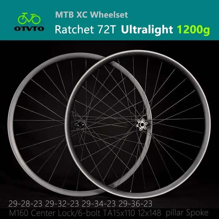 Jeu de roues en carbone 1200g, profondeur 23mm, jantes larges 28/32mm 34mm 36mm, moyeu Goldix M160,