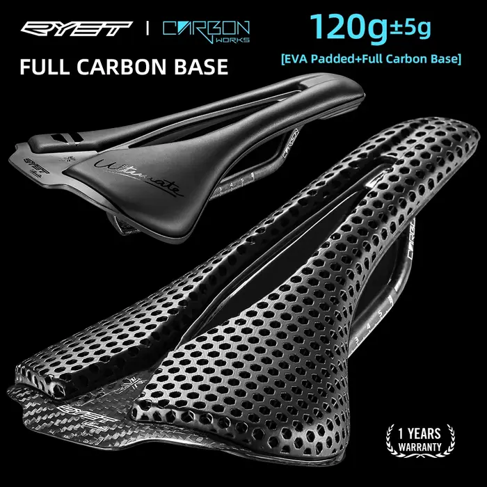 RYET selle de vélo imprimée en 3D ultralégère 120g
