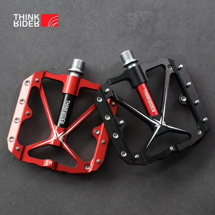 Pédales de vélo ThinkRider en alliage d'aluminium avec 3 roulements scellés et broches antidérapantes pour VTT route BMX et croiseurs