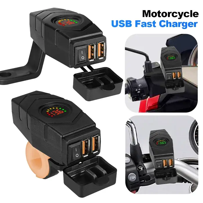 Chargeur USB pour guidon de vélo électrique 36W QC3.0