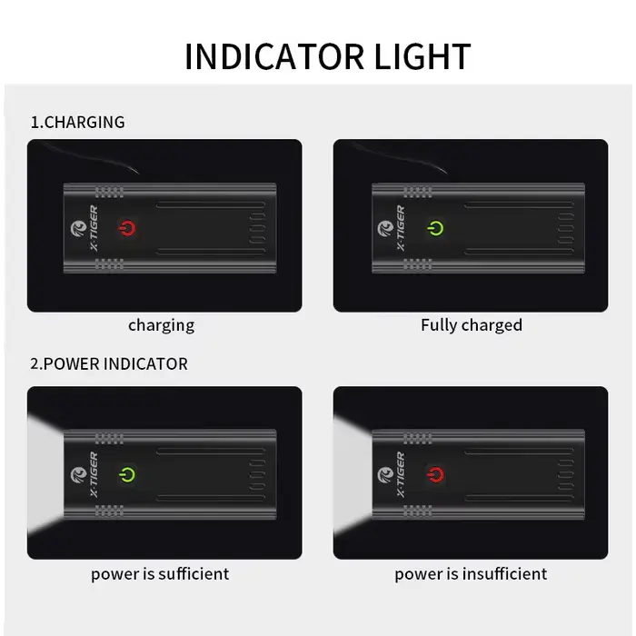 X-TIGER Vélo Lumière 10000mAh injuste Vélo Lumière Avant IPX5 Étanche USB Charge VTT Route Vélo Lamp