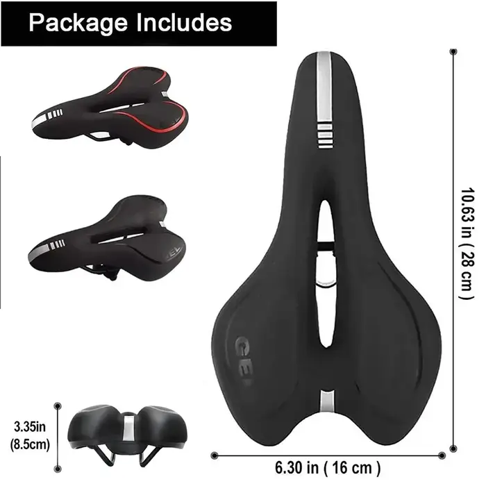 Selle de vélo rembourrée en cuir PU