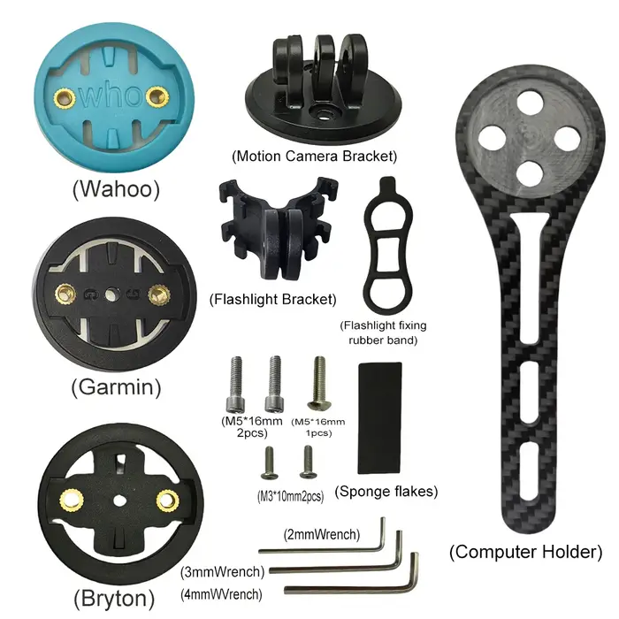 Support de compteur de vélo en fibre de carbone