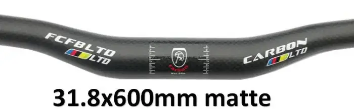 Guidon en carbone pour vtt, plat ou montant, 31.8x580/600/620/640/660/680/700/720/740/760mm, pièces 