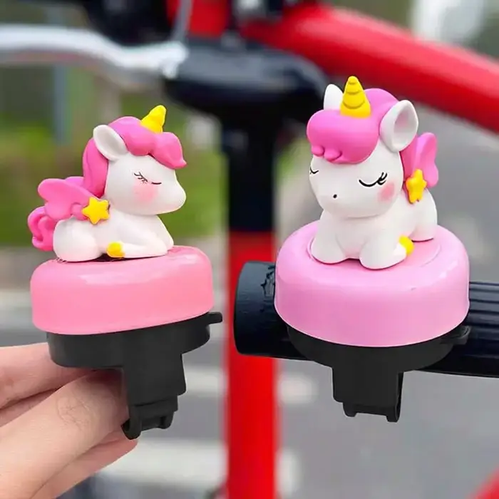 Sonnette de vélo licorne de dessin animé mignonne