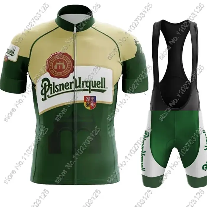 Drink Beer 2025 Maillot de cyclisme ensemble vert vêtements vélo de route chemises tchèques costume