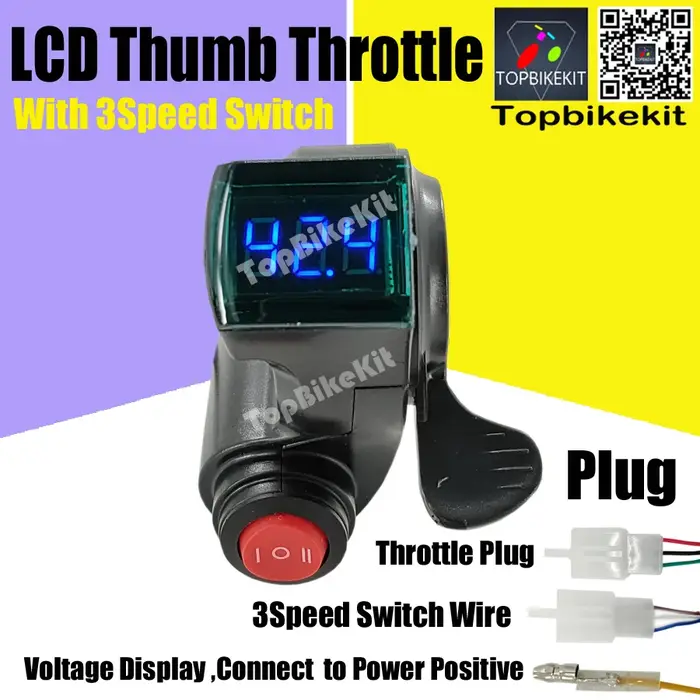 Accélérateur de pouce pour vélo électrique 12V-84V