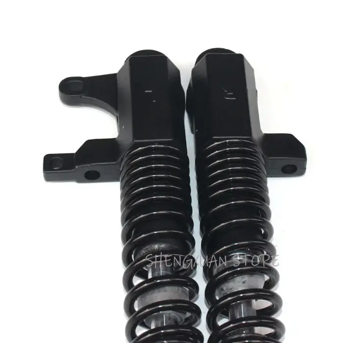 Fourche avant de 10 pouces avec amortisseur hydraulique noir robuste pour trottinette électrique