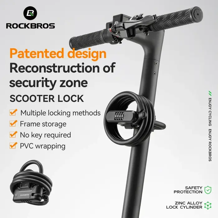 ROCKBROS – serrure principale et esclave pour Scooter