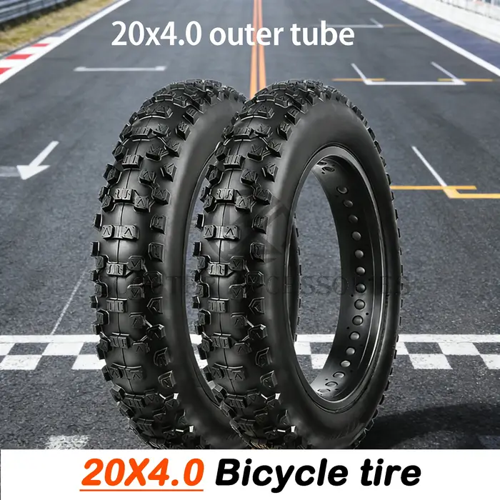 Pneu de vélo gros pneu 20x4.0 blanc pour VTT et vélo électrique fat bike version améliorée montagne sport aventure