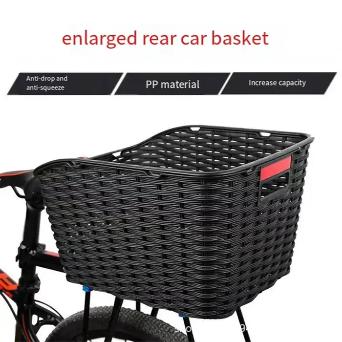 ABJQ Panier de vélo arrière Panier de vélo arrière - Supports de chargement de vélo montés sur rack arrière pour adultes, vélos électriques et vélos