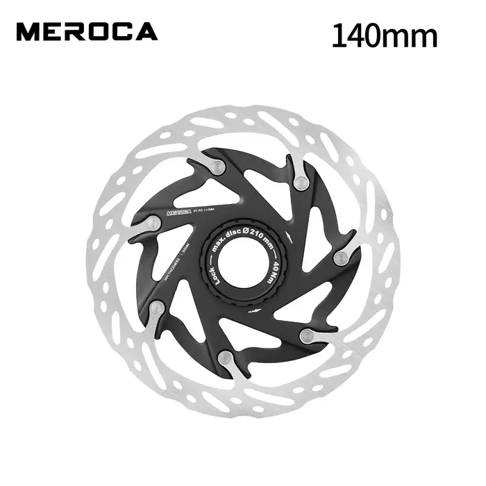 MEROCA XR Rotor de frein de vélo 140MM 160MM Rotor de verrouillage central de vélo Dissipation therm