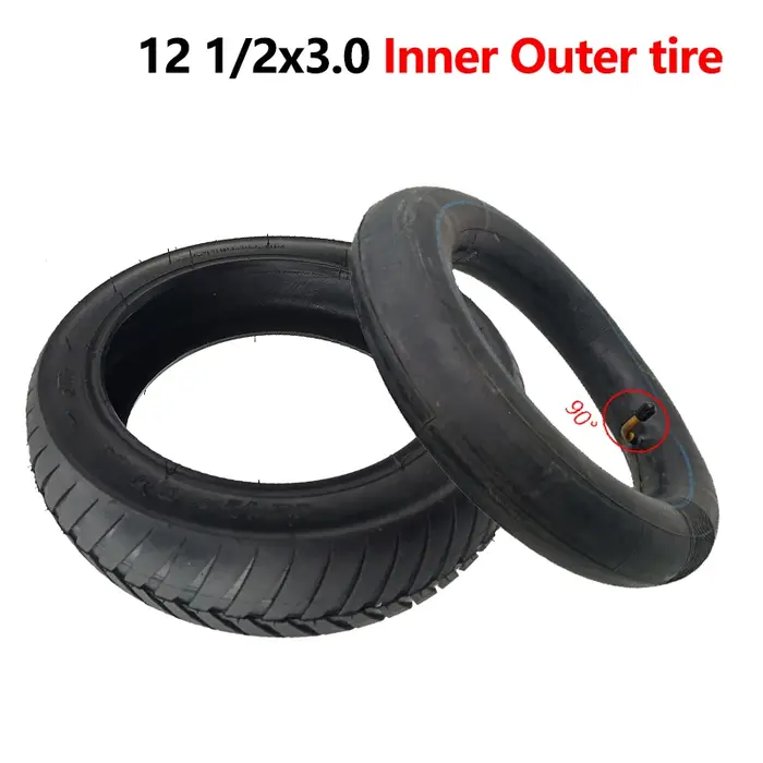 Chambre à air 12 1/2 X2.50/2.75 et pneu extérieur 12 1/2X3.0 pour vélo et trottinette