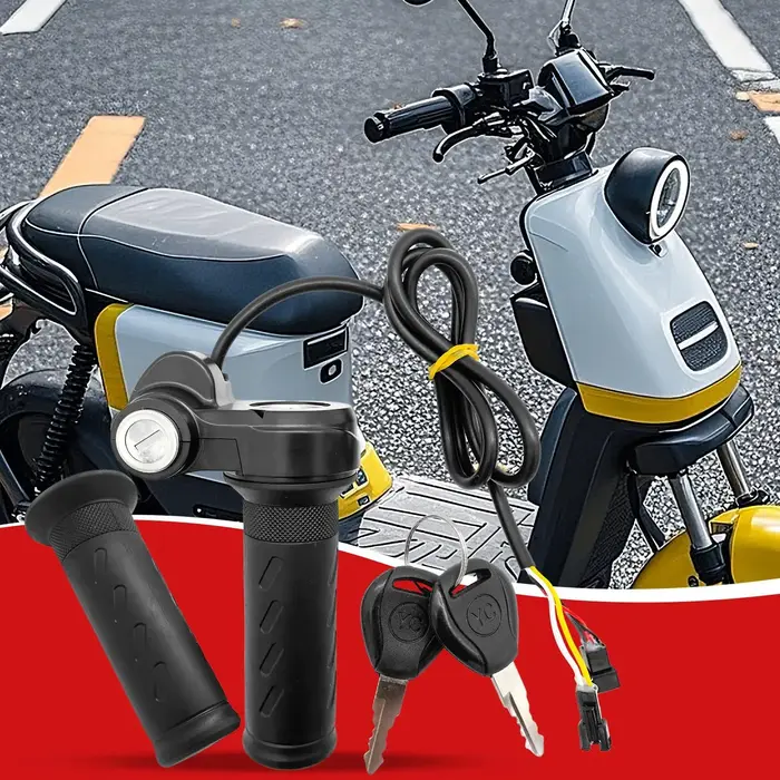 Poignée antidérapante d'accélérateur à torsion complète pour vélo électrique