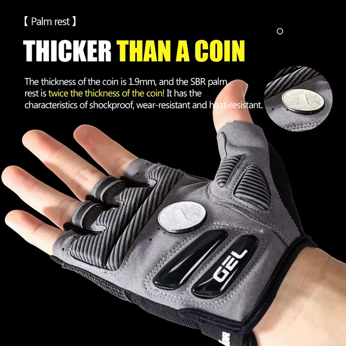 Gants de cyclisme demi-doigt pour hommes et femmes, en Silicone liquide, absorbant les chocs, respir
