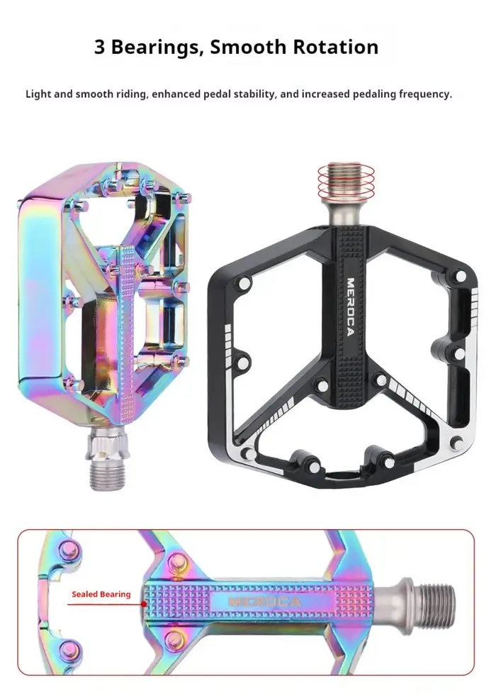 Pédales de VTT MEROCA en alliage d'aluminium