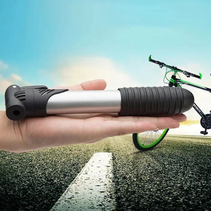 Mini pompe à air portable noir gonfleur de pneus à bille pour vélo basket-ball et jouets gonflables équipement cyclisme universel compact