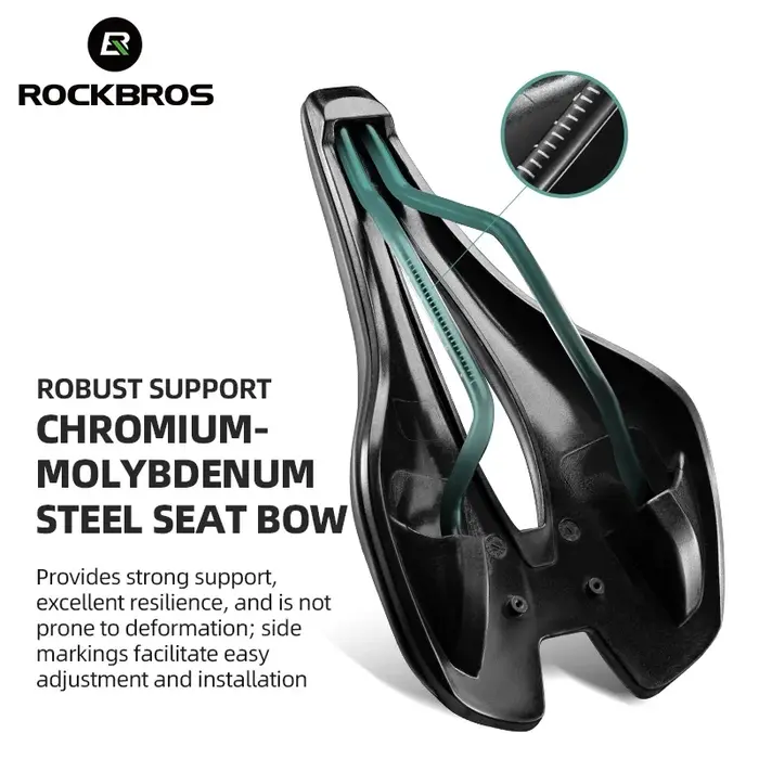 Selle de vélo de route pour homme en simili cuir blanc avec rembourrage éponge haute densité et arc acier chrome-molybdène respirante confortable antichoc