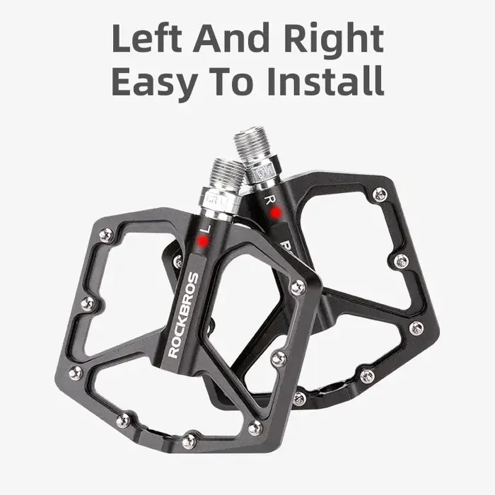 ROCKBROS pédales de vélo en alliage d'aluminium vtt route anti-dérapant ultraléger roulement scellé une pièce moulage