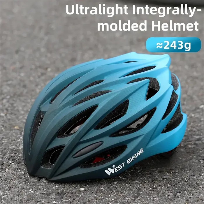 Casque de vélo léger WEST BIKING en coque PC et EPS haute densité pour route VTT et triathlon avec design dégradé de couleur unisexe