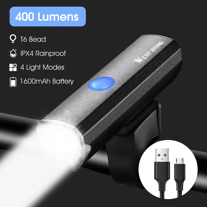 WEST BIKING-enquêter avant LED pour vélo