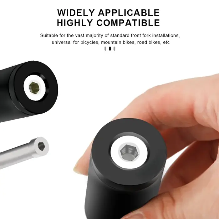 Extension de tige de fourche de vélo, rehausseur caché en alliage d'aluminium, extension de hauteur de tige de guidon de vélo 1-1/8 "(28.6mm) pour vtt route BMX