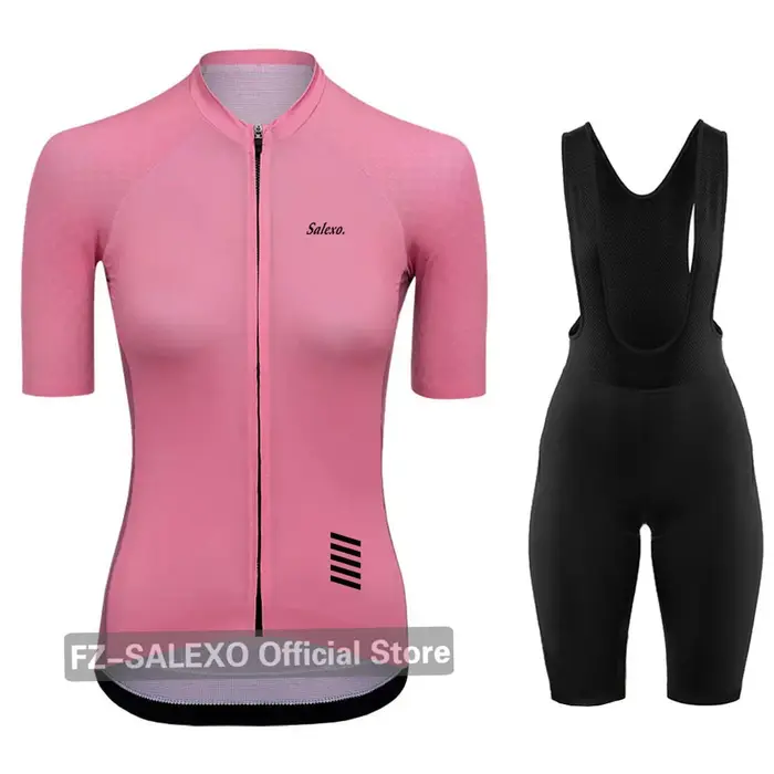 Maillot de cyclisme rose pour femmes