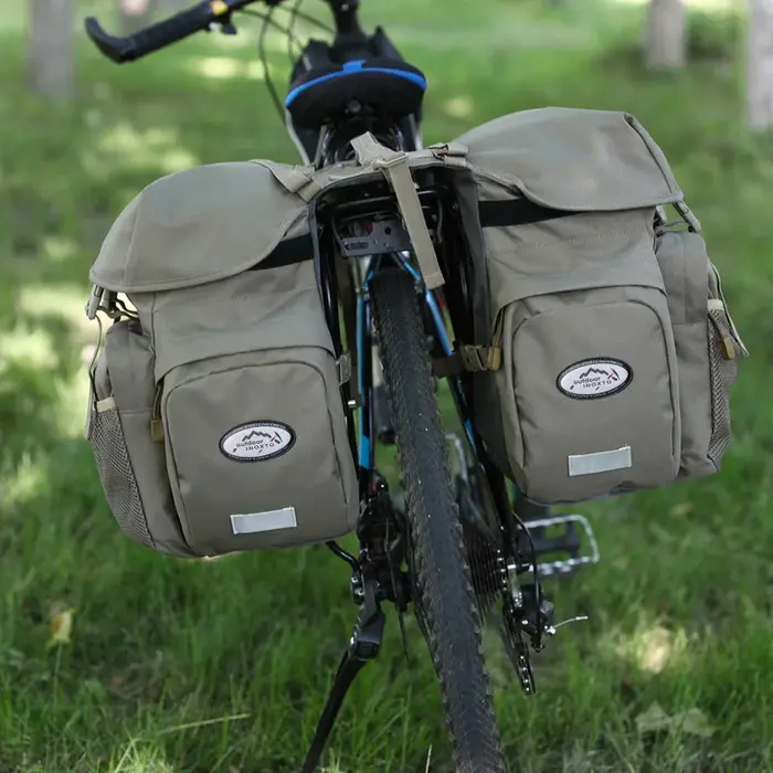 2026 sac de vélo 50L Nylon vélo support arrière coffre vélo bagages siège arrière sacoche réfléchissant cyclisme stockage vélo accessoires
