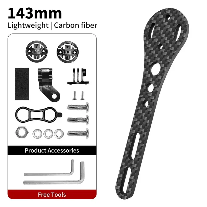 BUCKLOS support d'ordinateur de vélo en Fiber de carbone 143mm 165mm support de compteur de vitesse 