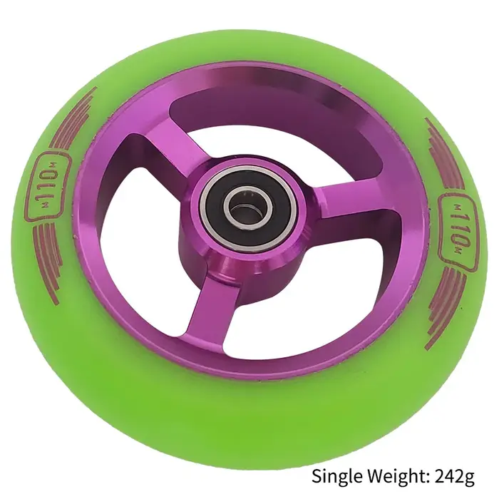 110MM Stunt/Push/Kick Pro Scooter Roues 88A PU ABEC-9 Roulements En Aluminium Core