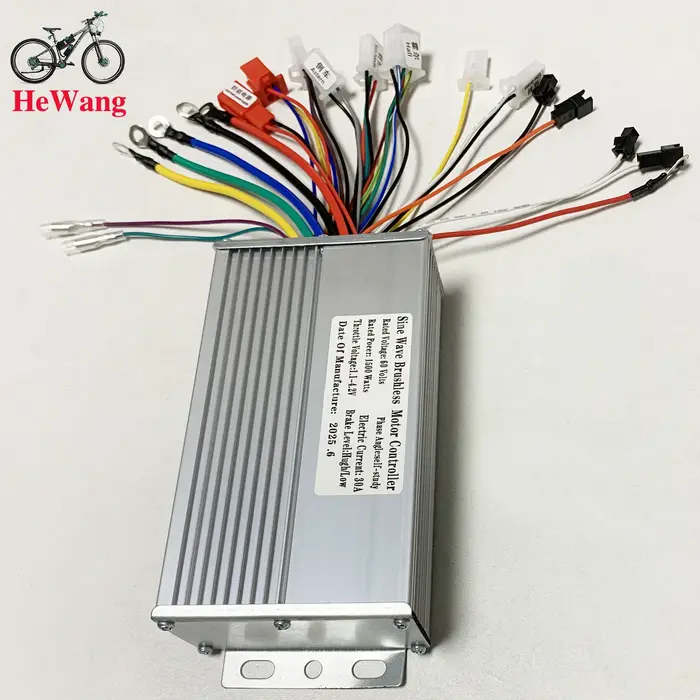 Contrôleur d'onde sinusoïdale 48V 52V 60V 64V 72V Ebike 1000W 1500W