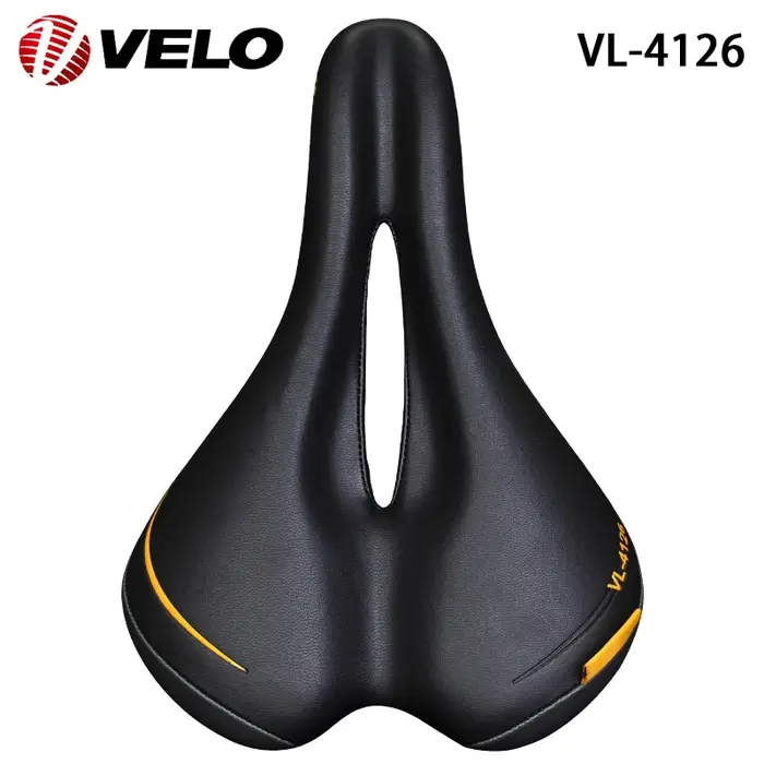 Selle de vélo pour femme VELO VL-4126 en cuir et PU respirant confortable pour VTT et vélo de route avec 6 coloris