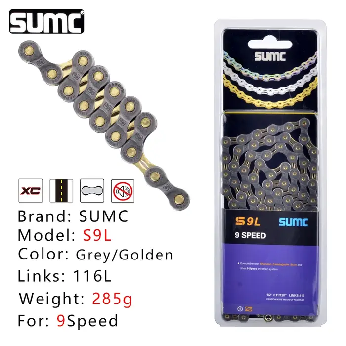 SUMC chaînes de vélo 8 9 10 11 12 vitesses 116 maillons