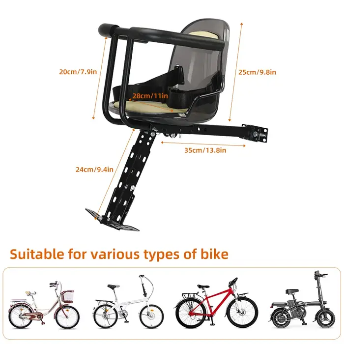 Siège de vélo à montage avant pour enfants