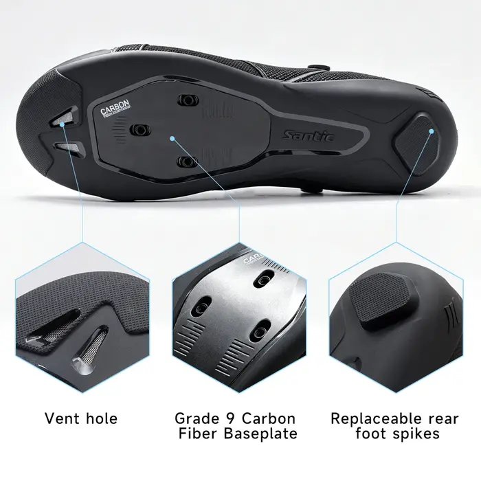Santic – chaussures de cyclisme en fibre de carbone