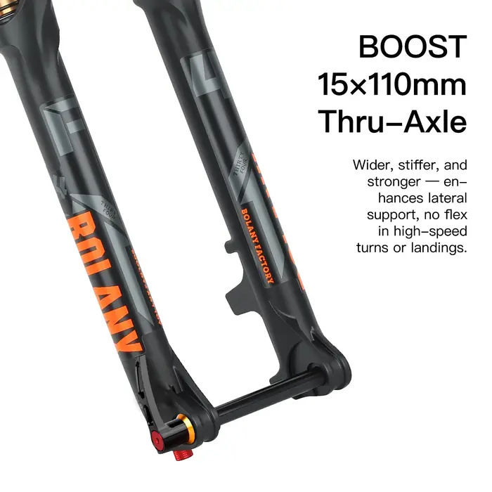 BOLANY-Fourche à suspension de vélo, Fourche VTT de voyage, XC DH AM Down Hill Thru Axle Boost, Susp