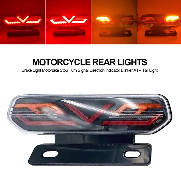 12V LED feux arrière de moto feu de freinage moto arrêt clignotant indicateur de Direction clignotan