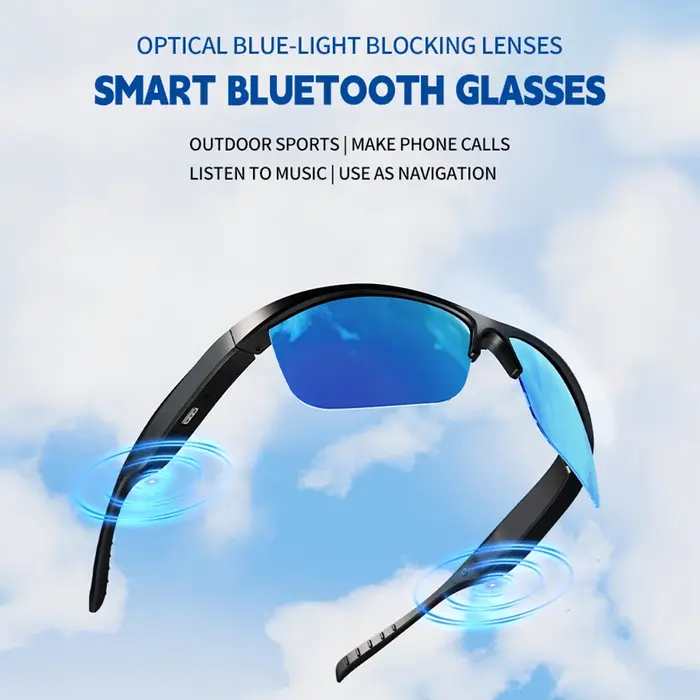 Cyclisme en cours d'exécution 5.4 lunettes intelligentes Bluetooth appel Audio casque à distance