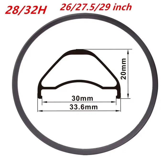 Jante VTT à valve française, 26, 27.5, 29 pouces, 28 trous, 32 trous, 6.5mm, roue de vélo, pièces de