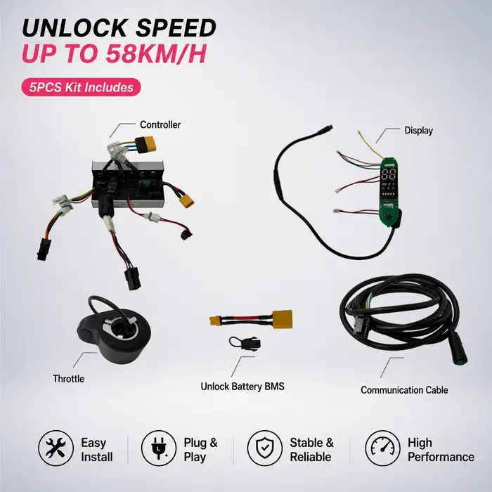 Kit de Contrôleur pour Trottinette Électrique Xiaomi 4 Ultra : Déverrouillage de la Vitesse