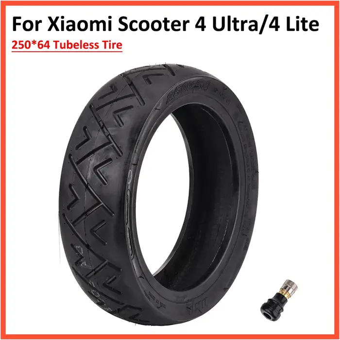 Pneu tubeless Ulip City Road 250*64 pour trottinette électrique Xiaomi 4 Ultra 4 Lite 10 pouces 250x64