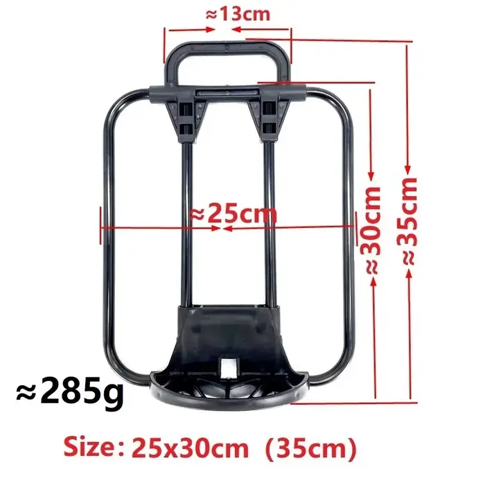 Sacs avant pliants pour vélo, cadre plat en alliage d'aluminium, sac à dos Bromsilice, panier à baga