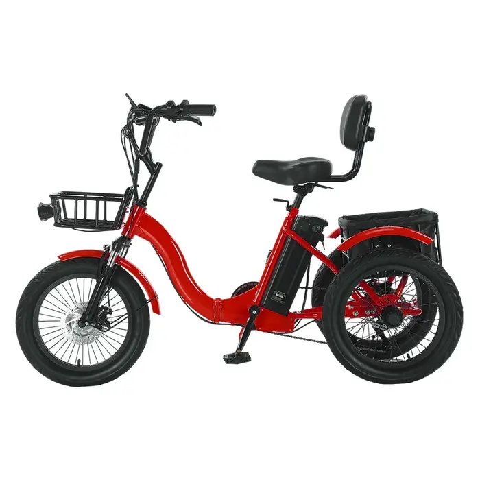Vélo électrique pliable de 18 pouces à 3 roues pour adultes, tricycle électrique de 350W pour person