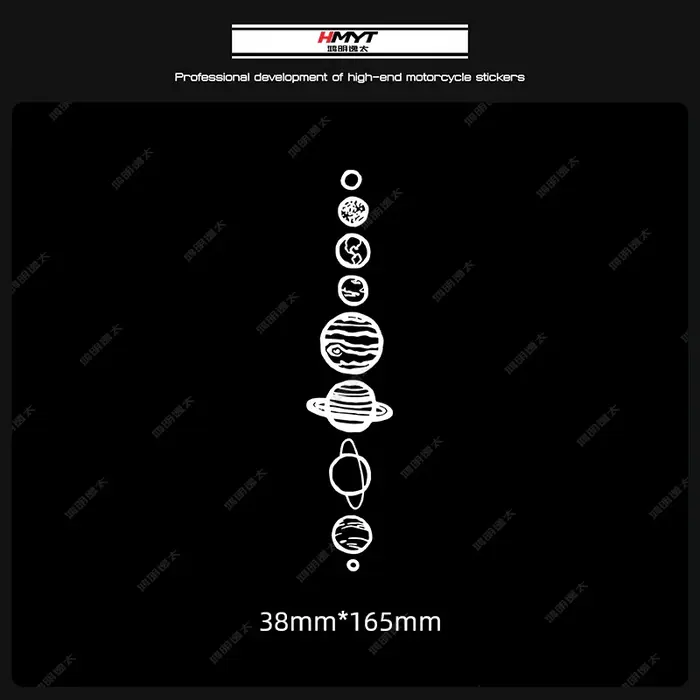 Nouveaux autocollants de vélo neuf planètes majeurs pour cadre